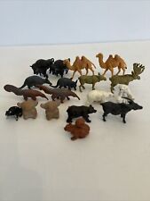 Rae Vintage Lot Of 18 1970s 2”inch Animals Buffalo Camel Aardvark Anteater picture