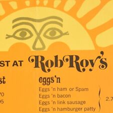 1980s Rob Roy's Restaurant Coffee House Menu  2322 2nd Ave Seattle Washington #2 picture