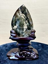 310g Natural green Ghost Phantom Quartz crystal Mineral Specime Reiki+stand picture