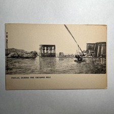 1915 VTG Postcard Lichtenstern Harari Egypt Philae Nile River Lithograph Cairo picture