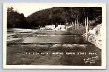 RPPC Fly Fishing Roaring River State Park Missouri Real Photo  P545 picture