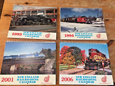 Vintage Railroad Calendar Lot New England Railroading Railway Train Photo picture