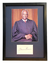 Clarence Thomas HAND Signed Card Framed with Official Photo LOA picture