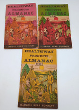 Healthway Products Almanac 3 Booklets 1956-58  Illinois Herb Company picture
