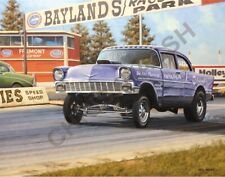 Drag Racing action prints - Del Rio & Manning 56 Chev C/G at Fremont. picture