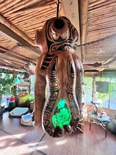 NEW Maori Tattoo Octopus Lamp W/ Green Fish Float LED Tiki bar Smokin Tikis picture