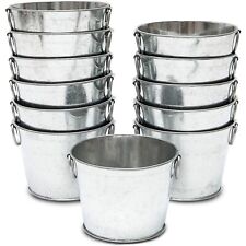 Mini Galvanized Buckets with Handles (4.5 x 3.5 in, 12 Pack) picture