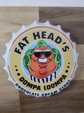 FAT HEAD’s Brewery BEER Bottle Cap Metal  Sign Round Bar Mancave Wall Decor New picture