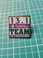 Vtg Leukemia Lymphoma Society Gold Tone Lapel Pin picture