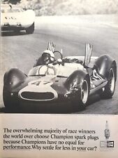 Champion Spark Plugs Bruce McLaren Players 200 Mosport CA Vintage Print Ad 1964 picture