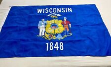 State Of Wisconsin Flag 3x5 House Banner Polyester Grommets 3’x5’ picture