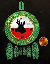 KWAHADI OA LODGE 78 CONQUISTADOR NM FLAP PATCH GOLD MYLAR ELANGOMAT ONLY 20 MADE picture