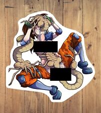 Aliens lewd female with Facehuggers filling up female human Sticker picture