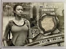 Topps Walking Dead Evolution Sasha Williams Relic Card #R-SW Black & White 03/10 picture