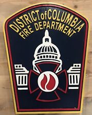 Fire Department DC Columbia Old Style 3D routed wood patch plaque sign Custom picture