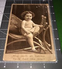 Unusual 1900s Advertising Antique Printed Cabinet PHOTO for RESINOL SOAP Baby  picture