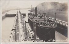RPPC Postcard Ship Miraflores Locks Panama Canal Panama  picture