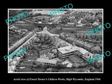 OLD 8x6 HISTORIC PHOTO AERIAL VIEW CHILTERN WORKS HIGH WYCOMBE ENGLAND c1946 picture