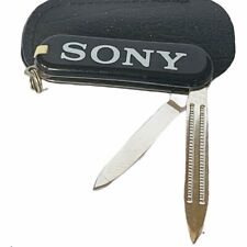 Sony pocket knife swiss army 3 blade case tweezers toothpick RARE wireless vtg 3 picture