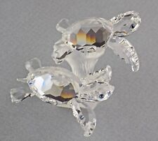 Swarovski Crystal Figurine Baby Sea Turtles Signed 9100 000 016 / 826480 in Box picture