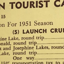 Glacier National Park Montana Swiftcurrent Rising Sun Cabins Travel Guide 1951 picture