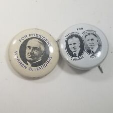 Warren G. Harding Coolidge Dawes President Campaign Pinback Buttons picture