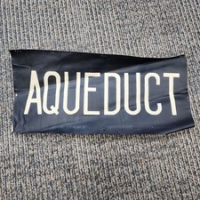New York City Subway Roll Sign Aqueduct Linen Vellum Urban Transit Art picture