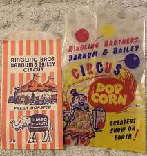 Vintage Ringling Bros. Barnum & Bailey Circus Popcorn and Peanut Bags 1950s picture