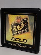 VINTAGE 1991 Miller Genuine Draft Beer Tascolite Motion Lighted Bar Sign picture