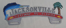 Rare Vintage Jacksonville Gateway To Florida License Plate Topper Aluminum picture