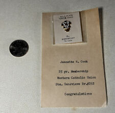 Vintage Western Catholic Union Ste. Genevieve Br. #262 25 Year Membership Pin picture
