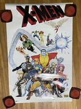 Vintage 1987 Marvel Press Original X-MEN Poster ARTHUR ADAMS Artwork Never Hung picture
