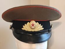 Vintage Russian Soviet Army Motor Rifles Officer NCO Visor Hat Size 56 picture