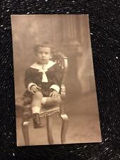 Vintage Habana Cuban Young Boy Toddler 1919 Black And white Photograph picture