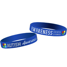 Autism Awareness inspirational Puzzle Piece Create Awareness Silicon Bracelet (B picture