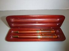USS GERALD R. FORD Wooden Pen and Pencil Set in Wood Box picture
