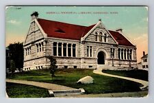 Norwood MA-Massachusetts, Morrill Memorial Library, Antique Vintage Postcard picture