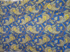 vintage Paisley Psychadelic HIppie Fabric 5 Yds Polyester Mattress Material picture