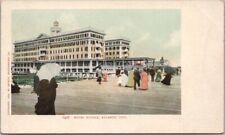1903 ATLANTIC CITY, New Jersey Postcard HOTEL RUDOLF Boardwalk Scene Unused picture