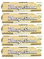 5x Blazy Susan King Size Rolling Papers Unbleached *Great Price* USA Shpd picture