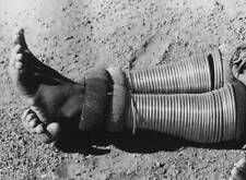 Close-up of the adorned legs of a Ndebele woman from Zimbabwe 1972 Old Photo picture