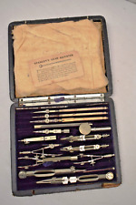 Vintage Stanley Draftsman Set Mathematical Instruments Drawing Drafting Tools 