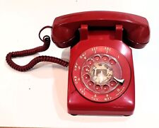 Vintage Bell System By Western Electric RED Rotary Dial Desk Telephone picture