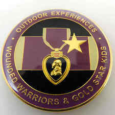 OUTDOOR EXPERIENCES WOUNDED WARRIORS GOLD STAR KIDS CHALLENGE COIN picture
