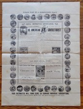 1887 American Agriculturalist Magazine Advertising Broadside Poster Farming picture