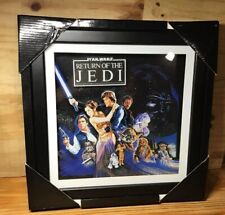 Star Wars Return of the Jedi 3D Shadow Box Picture - Black Frame Collectible NIB picture