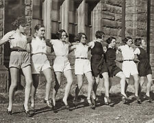 Vintage 1930s Photo - Group of High School Girls Dancing by Sam Hood - Art Print picture