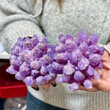 1.49LB Newly discovered crystal cluster flower shaped mineral specimen picture