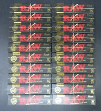 20 Packs Raw Classic Black King Size Natural Unrefined Rolling Papers  picture