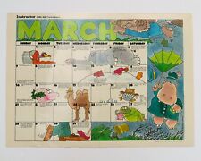 March 1982 2-Sided Class Calendar & Turtle Poster Instructor Magazine Supplement picture